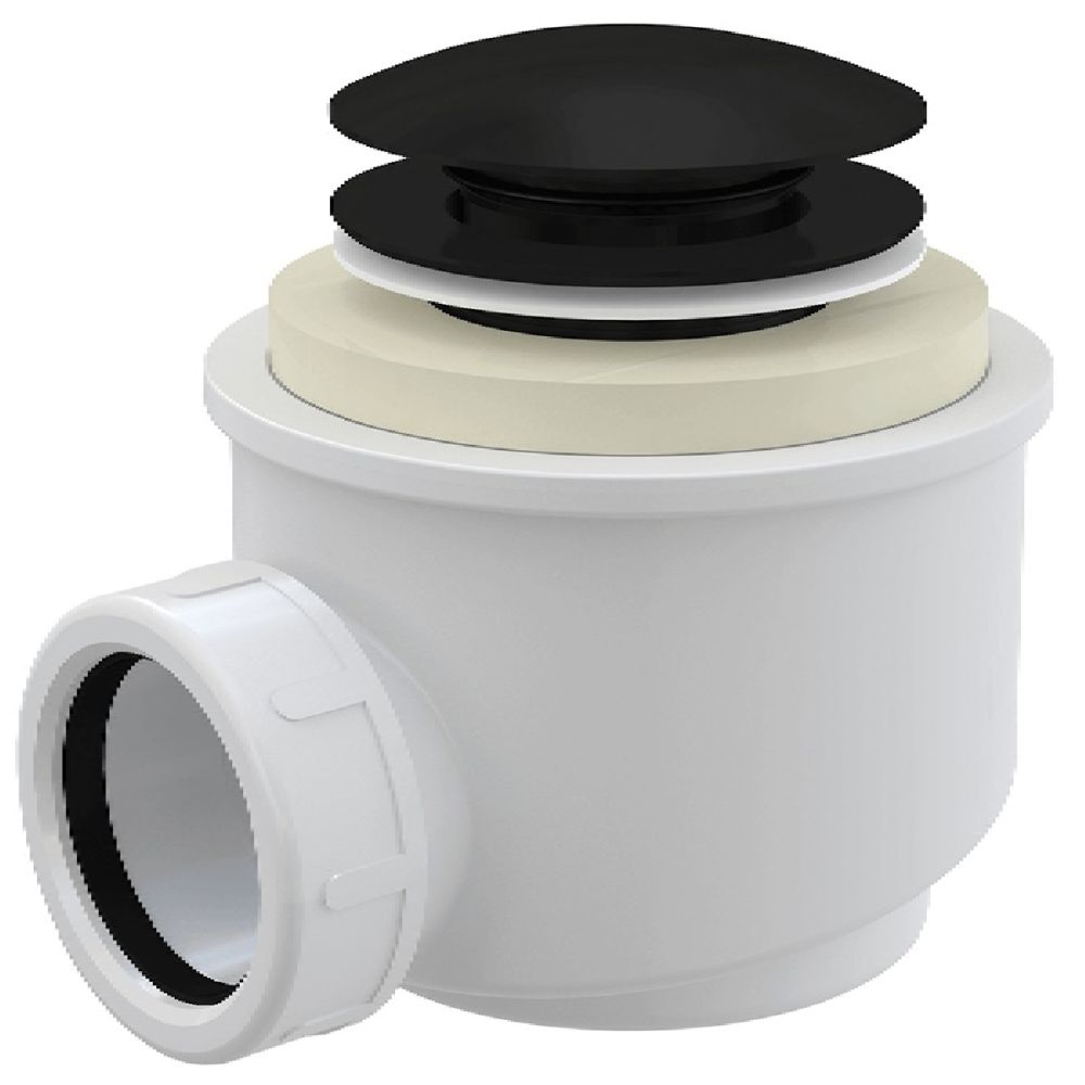 Besco Sifon cada cu click-clack pentru cazi freestanding, capac negru mat main product photo