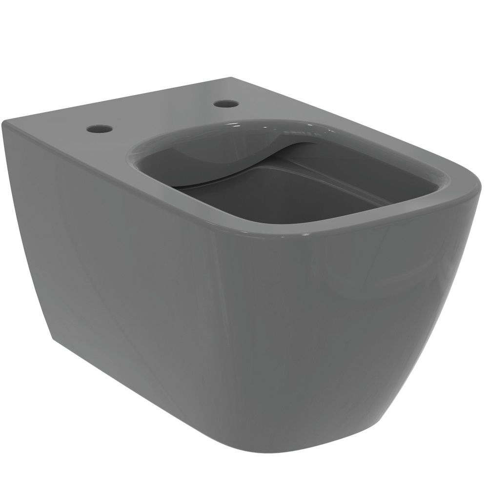 Vas WC suspendat Ideal Standard I.Life B Rimless 36x54 cm evacuare orizontala, gri inchis main product photo