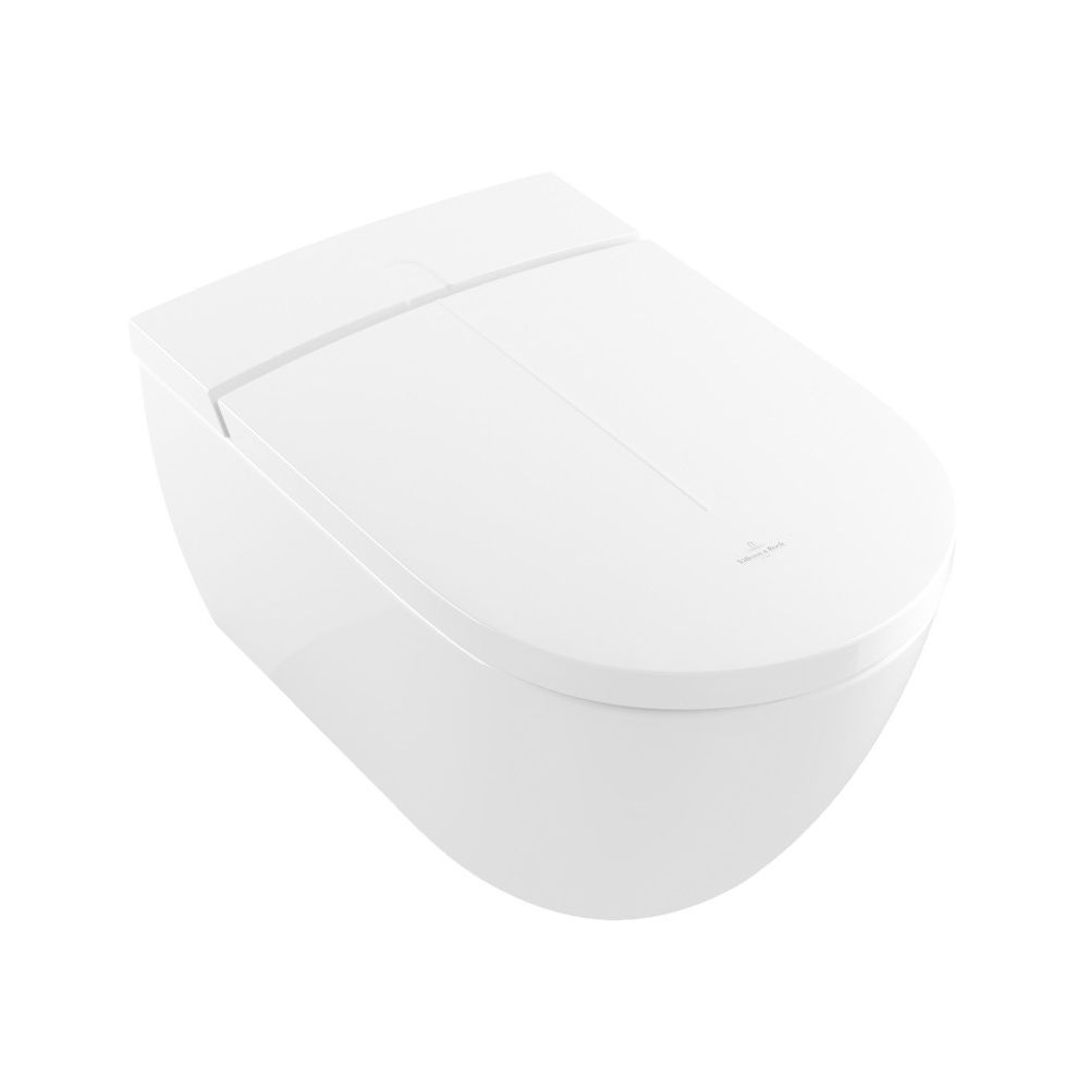 Set Vas WC cu bideu electronic suspendat cu capac soft close si telecomanda Villeroy & Boch ViClean-I100 Rimless 39x60 cm evacuare orizontala main product photo