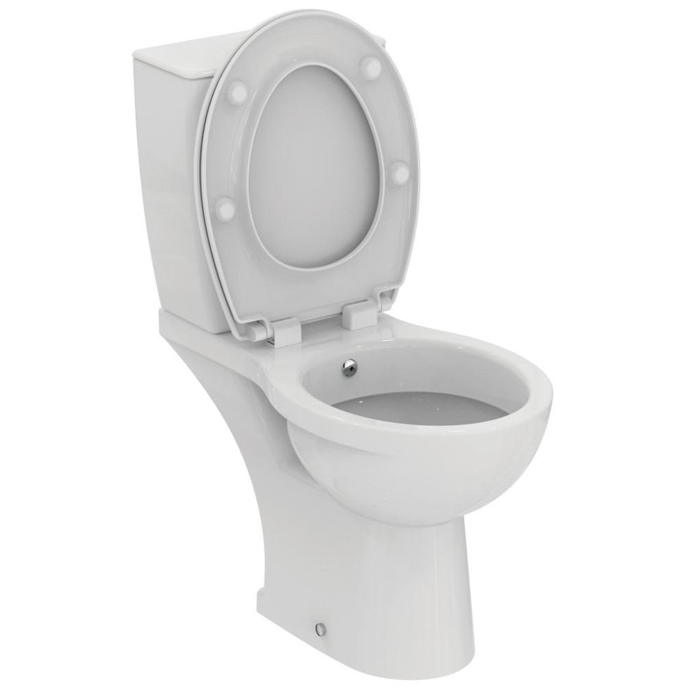 Set Vas WC cu bideu pe pardoseala cu rezervor aparent si capac Ideal Standard Eurovit 37x66 cm evacuare orizontala main product photo