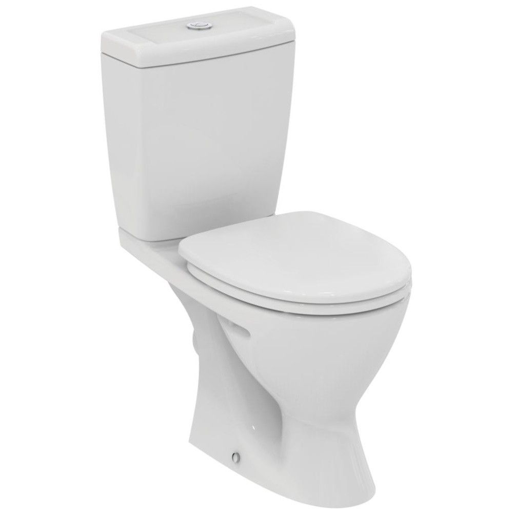 Set Vas WC cu bideu pe pardoseala cu rezervor aparent si capac Ideal Standard Eurovit 35x63 cm evacuare orizontala main product photo