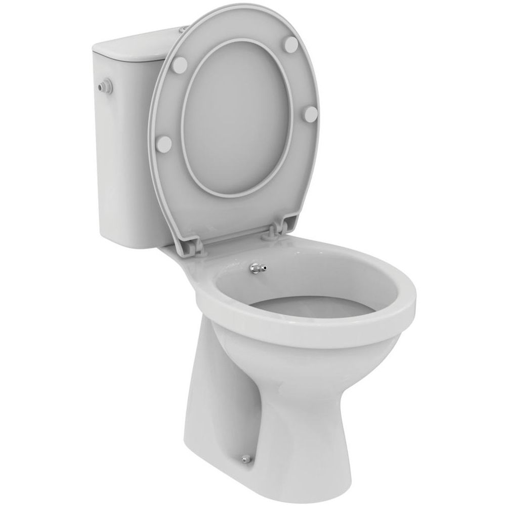 Set Vas WC cu bideu pe pardoseala cu rezervor aparent si capac Vidima Ulysse S 37x64 cm evacuare verticala main product photo