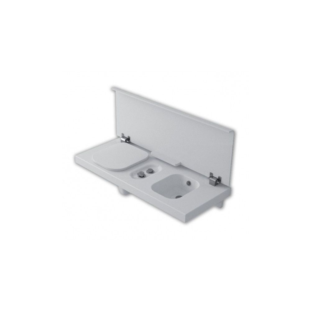 Vas WC cu bideu suspendat Hatria G-Full 140 40x50 cm evacuare orizontala, WC stanga main product photo