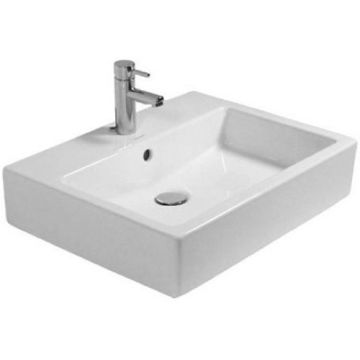 Lavoar baie suspendat Duravit Vero 60x47 cm, parte inferioara glazurata