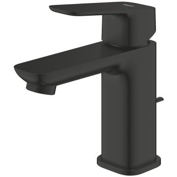 Baterie lavoar Grohe Cubeo, cu ventil pop-up, marime S, negru mat