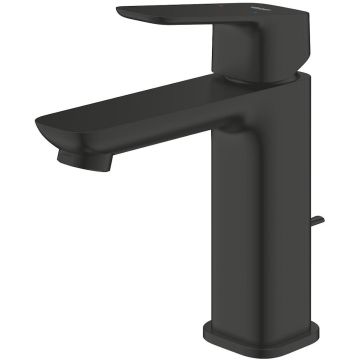 Baterie lavoar Grohe Cubeo, cu ventil pop-up, marime M, negru mat