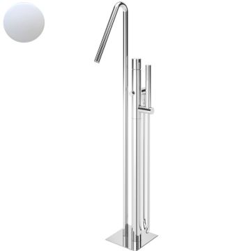Bruma Lusa Baterie cada freestanding cu maner rotund, alb mat (pure white)