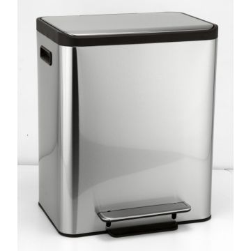 Bemeta Hotel Cos gunoi dublu cu capac soft close 2x15 l, inox mat