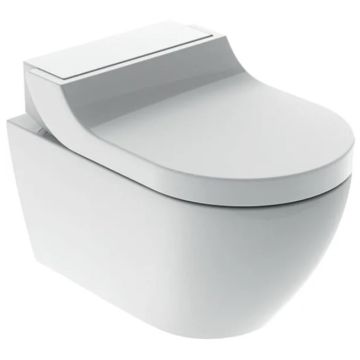 Set Vas WC cu bideu electronic suspendat cu capac soft close Geberit AquaClean Tuma Classic Rimless 36x55 cm evacuare orizontala