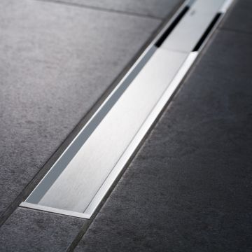 Grila ornament rigola dus Geberit CleanLine60 30-160 cm, inox lucios/inox periat