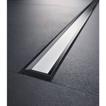 Grila ornament rigola dus Geberit CleanLine20 30-90 cm, inox mat/contur negru