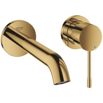 Baterie lavoar incastrata aurie Grohe Essence, pipa 18 cm