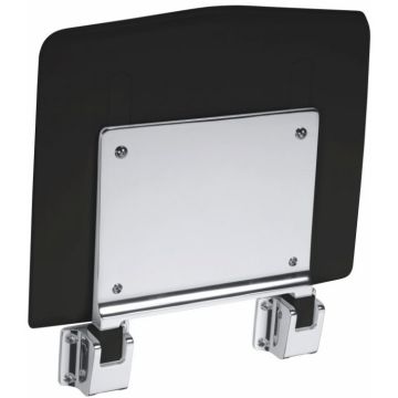 Scaun dus rabatabil dreptunghiular Bemeta , sustinere pe placa, negru