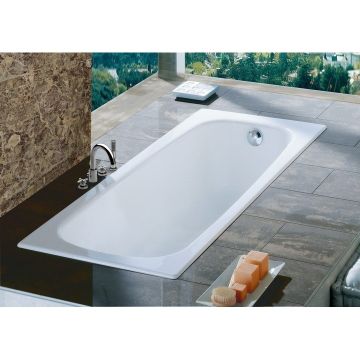 Cada baie dreptunghiulara Roca Contesa otel emailat 170x70 cm