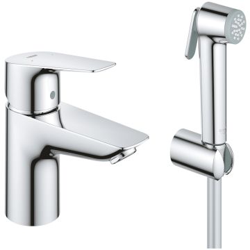 Baterie lavoar cu dus igienic Grohe BauEdge, marime S crom