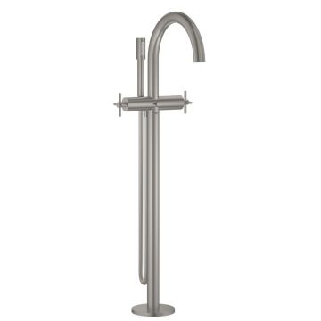 Grohe Atrio Baterie cada freestanding dubla comanda, aspect inox (supersteel)