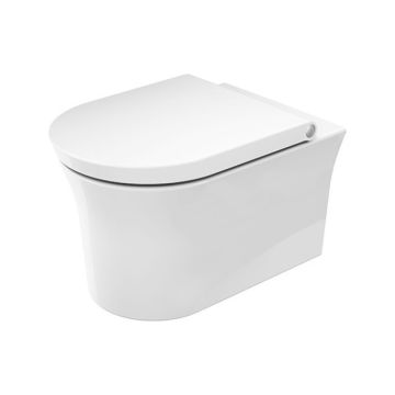 Vas WC suspendat Duravit White Tulip Rimless 37x54 cm evacuare orizontala