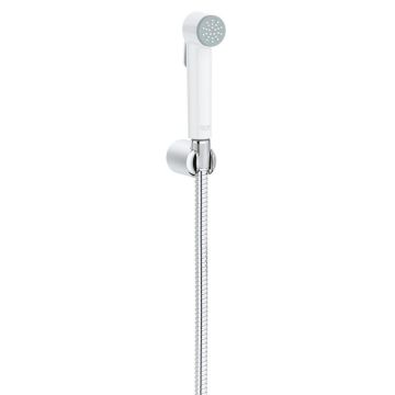 Grohe Tempesta-F Trigger 30 Dus igienic cu suport, furtun metalic 125 cm, alb