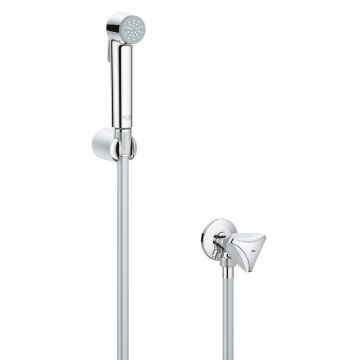 Grohe Tempesta-F Trigger 30 Dus igienic cu suport, robinet cu ventil de colt, furtun 150 cm, crom
