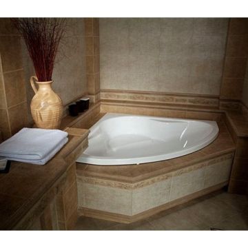Cada baie pe colt semirotunda Belform Equilibra acril 120x120 cm
