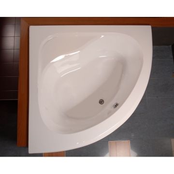 Cada baie pe colt semirotunda Belform Dahlia acril 150x150 cm