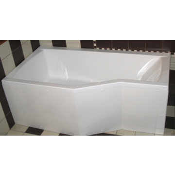 Cada baie pe colt poligonala asimetrica Belform Noa acril 170x90 cm, stanga