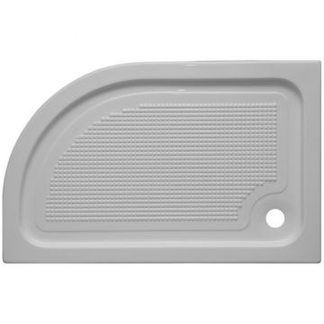 Cadita dus semirotunda asimetrica Belform Cubo 110x70 cm, autoportanta