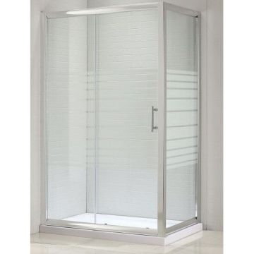 Cabina dus dreptunghiulara cu usa glisanta Belform Grid 120x80 cm