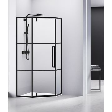 Cabina dus pentagonala cu usa batanta Belform Infinity 90x90 cm
