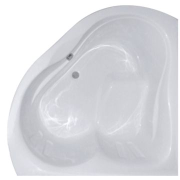 Cada baie pe colt semirotunda Belform Ziam acril 152x152 cm