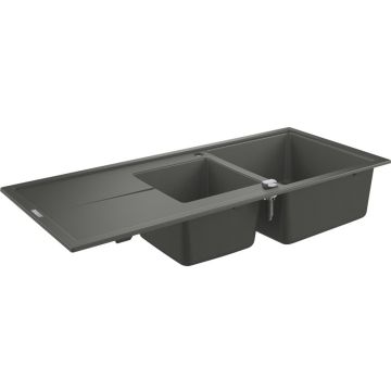 Grohe K400 Chiuveta bucatarie granit cu 2 cuve asimetrice, 116x50 cm, antracit