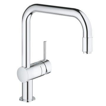 Grohe Minta Baterie chiuveta bucatarie monocomanda cu dus extractibil, pipa U, crom