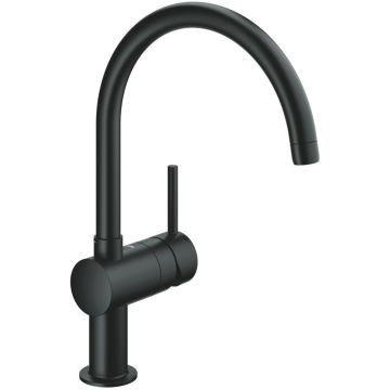 Grohe Minta Baterie chiuveta bucatarie monocomanda, pipa C, negru (velvet black)