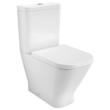 Vas WC pe pardoseala Roca The Gap Clean Rim 35x60 cm evacuare orizontala sau verticala, lipit de perete