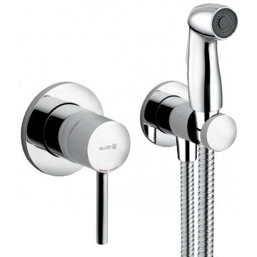Kludi Bozz Set dus igienic cu baterie incastrata, suport si furtun 125 cm
