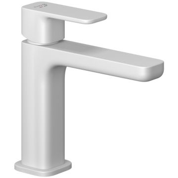 Baterie lavoar Kludi Renon cu ventil click-clack, H16 cm, alb mat