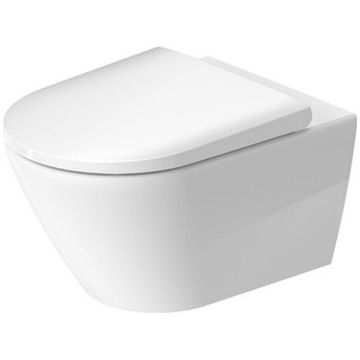 Set Vas WC suspendat cu capac soft close Duravit D-Neo Rimless 36x54 cm evacuare orizontala