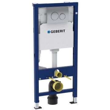 Geberit Duofix Delta Set rezervor WC incastrat cu cadru si clapeta de actionare, crom