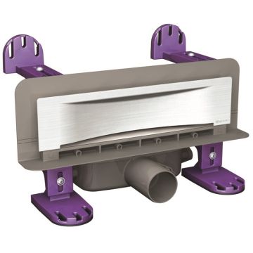 Rigola dus Kessel Scada incastrata in perete, capac inox (wave)