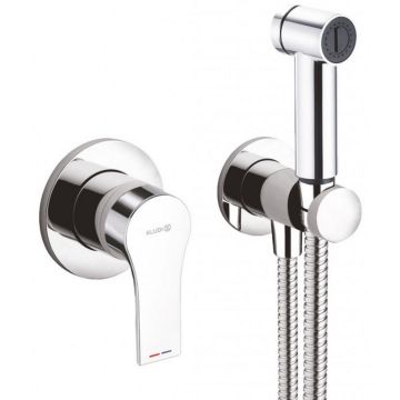Kludi Zenta SL Set dus igienic cu baterie incastrata, furtun si suport