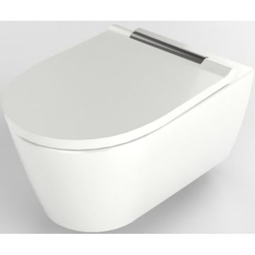 Set Vas WC suspendat cu capac soft close Geberit One 37x54 cm evacuare orizontala