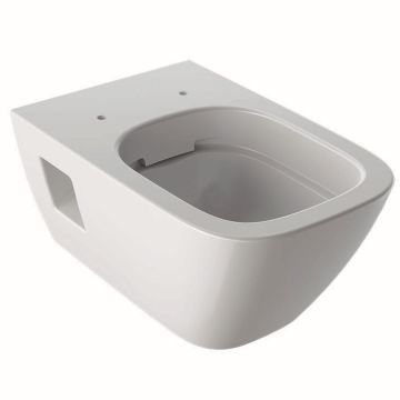 Vas WC suspendat Geberit Selnova Square Rimfree 35x54 cm evacuare orizontala