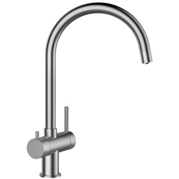 Schock Ares Baterie bucatarie monocomanda cu optiune de filtrare, inox periat