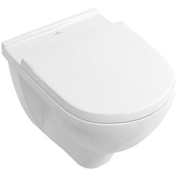 Set Vas WC suspendat cu capac soft close Villeroy & Boch O.Novo 36x56 cm evacuare orizontala