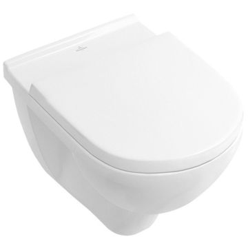 Set Vas WC suspendat cu capac soft close Villeroy & Boch O.Novo Compact 36x49 cm evacuare orizontala