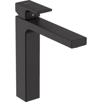 Baterie lavoar inalta neagra mat Hansgrohe Vernis Shape, fara ventil