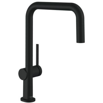 Hansgrohe Talis 220 Baterie chiuveta bucatarie cu pipa patrata, negru mat