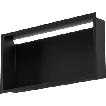 Bemeta Nisa perete baie 62x10xH32 cm cu iluminare LED, negru