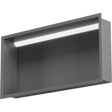 Bemeta Nisa perete baie 62x10xH32 cm cu iluminare LED, crom