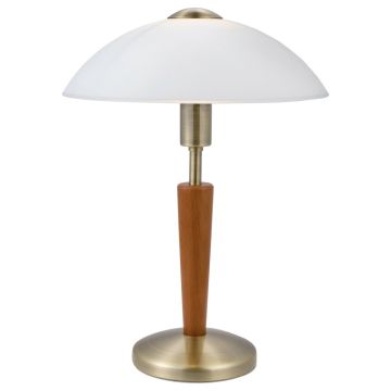 Eglo Solo 1 Veioza cu functie touch, 1x60W, bronz/lemn